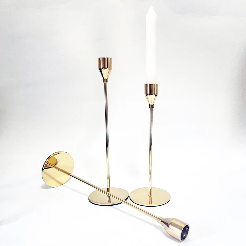 Modern Wedding Decorative Candlesticks Stand Metal Luxury Candle holder for Home Decor