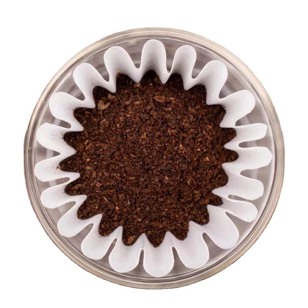 Wholesale Manufacturer 51g Basket Wave Bowl Shape Coffee Filter Paper 155mm 185mm 25Packed
