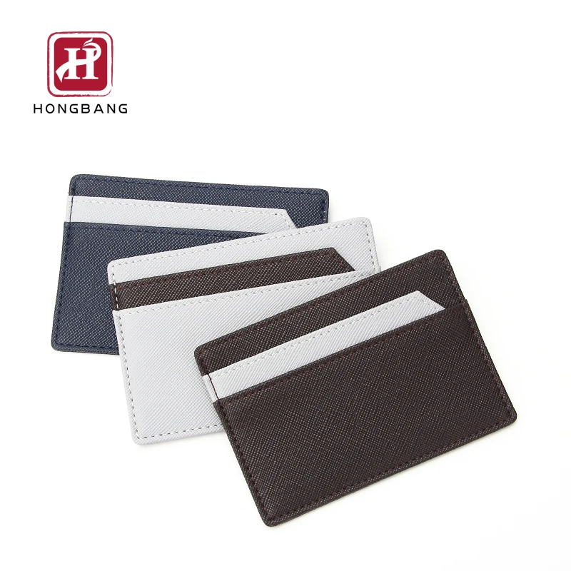 
Credit card holder mini wallet Saffiano PU RFID Slim ID Card Holder Wallet 
