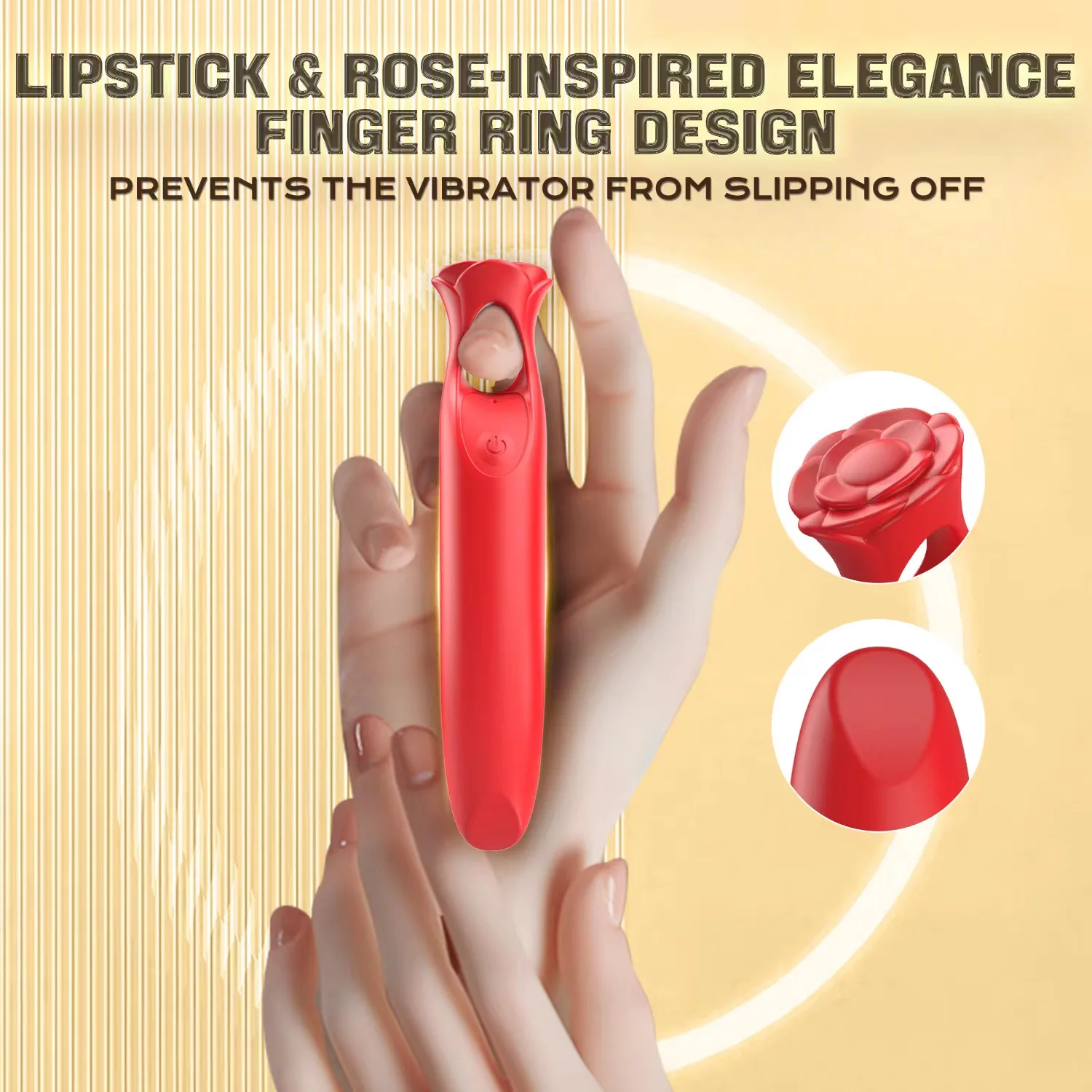 New York  Rose Bullet Lipstick Double vibrator Female Waterproof Silicone Couple Wholesale Sex Toys Orgasm Massage