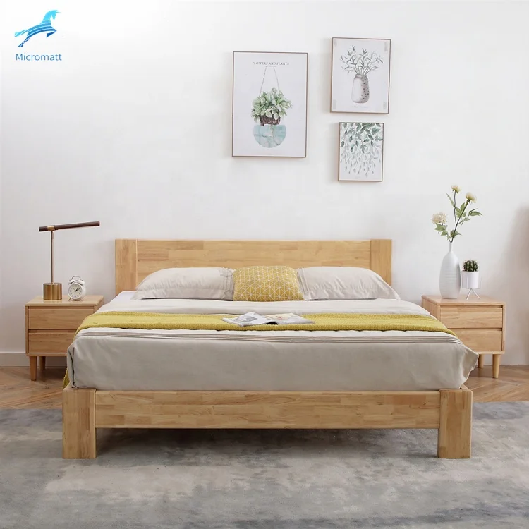 Wholesale Bedroom Furniture Environment Wood Color Wood Japanese Style King Size Bed