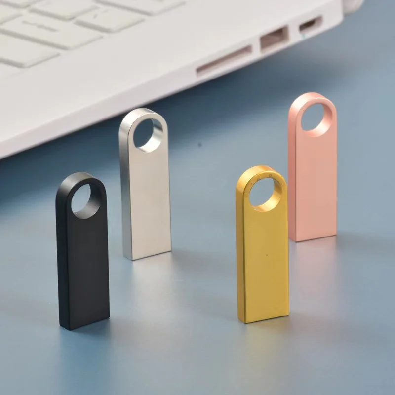 2024 металлический USB флэш-накопитель 16 ГБ Флешка 32 64 карта памяти 128 Stick подарок индивидуальный логотип