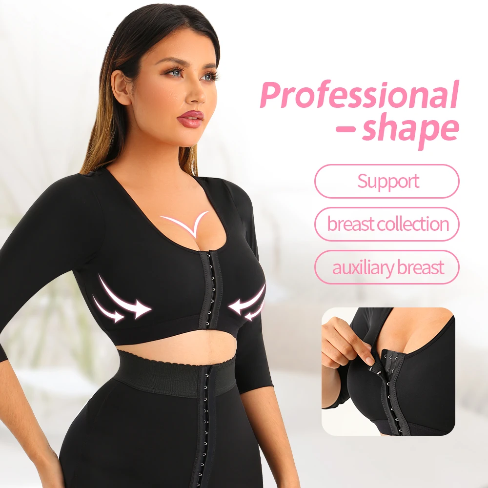 Women Post Surgery Bra Front Closure Compression Tank Top Posture Corrector Shapewear Arm Shaper