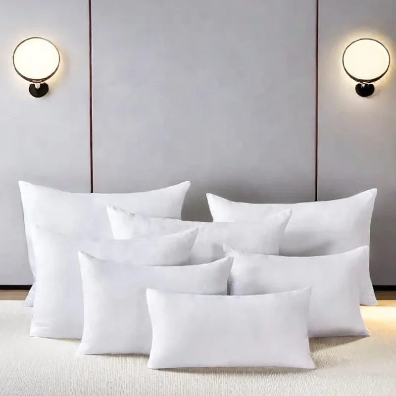 Super comfortable and soft feather pillow core: made of anti-bacterial and anti-mite cotton fabric