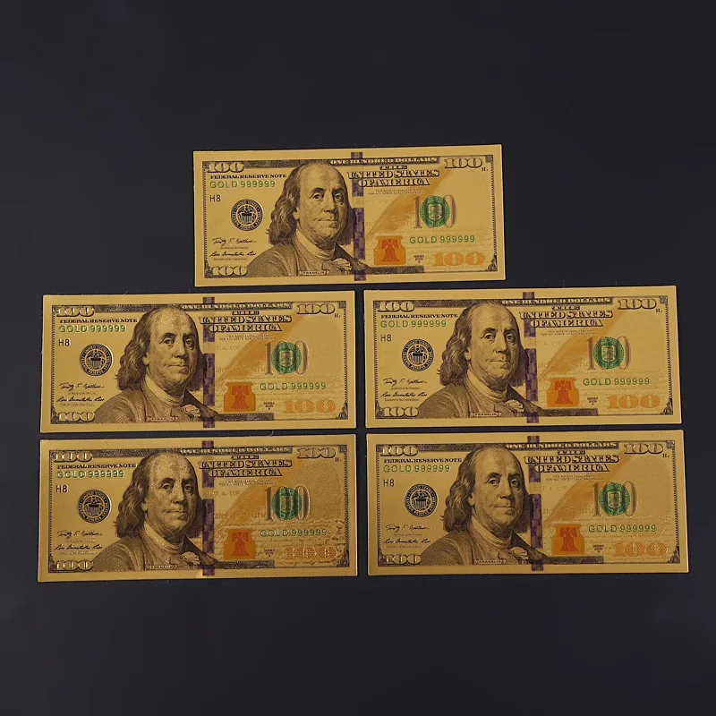 $100 banknote gold foil for collection USA dollar for Promotion gift