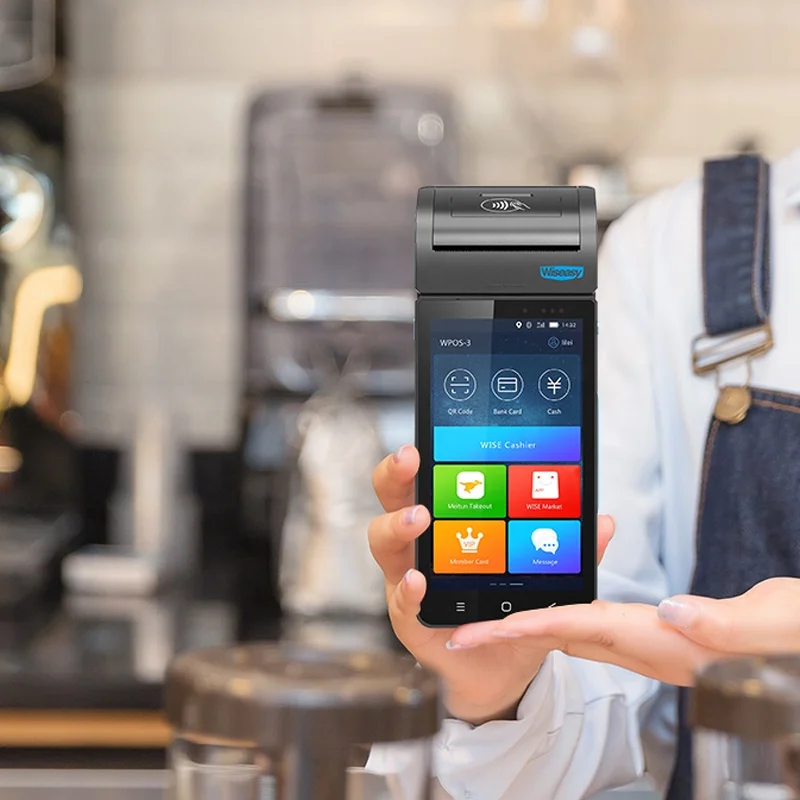 WISEASY P3 2 4G/5G wifi умный ручной pos для доставки продуктов высокое качество система android