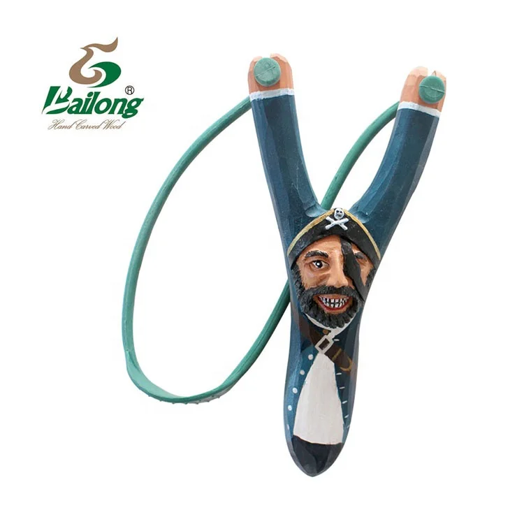 Creative souvenirs and gift sets wood crafts pirate toy slingshot
