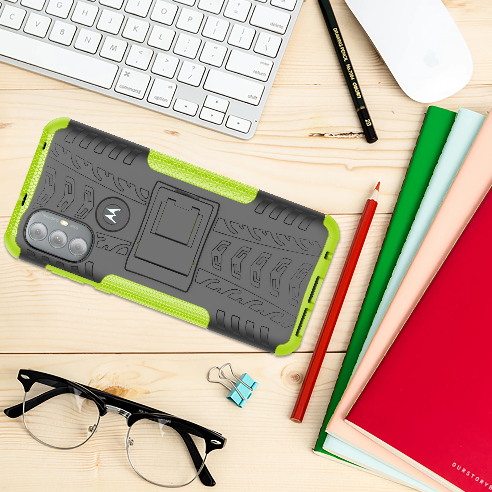 2022 Newest Model TPU PC Hybrid Anti Gravity Full Protect Phone Case With Foldable Kickstand For MOTO G POWER 2022