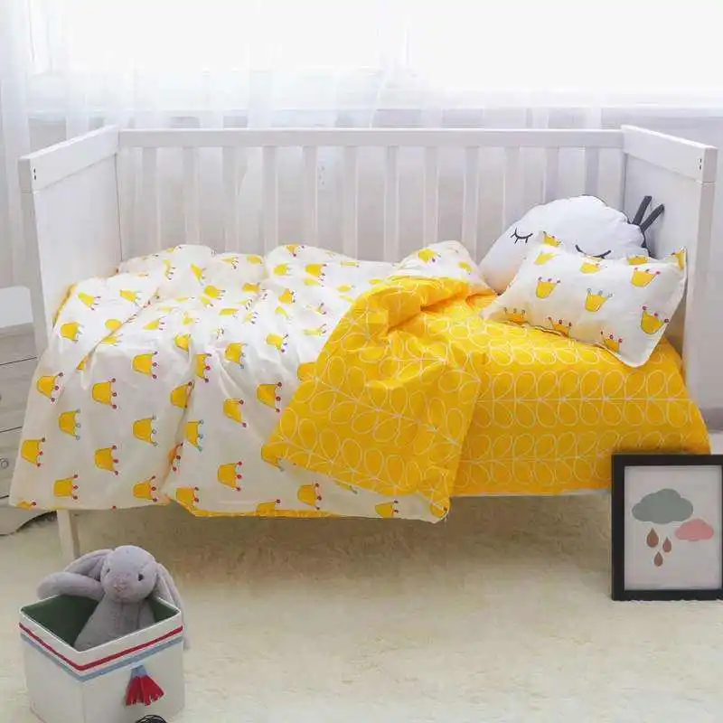 100% Cotton Custom Printing Soft Personalized Bamboo Cotton Baby Bedding Set for Crib