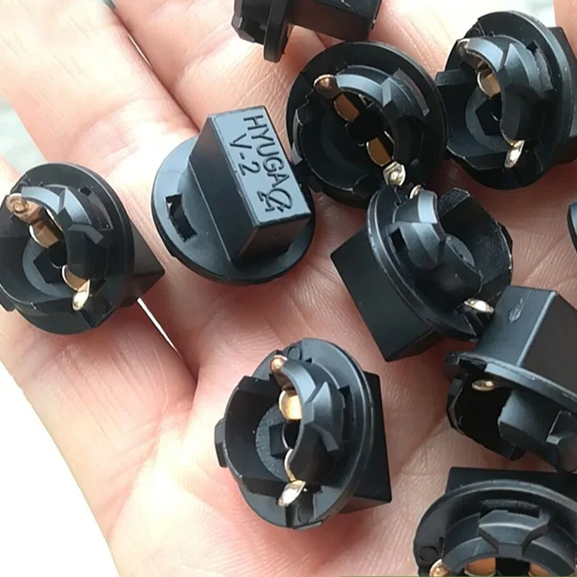 W5W T10 Wedge V2 Small Bulb Indicator Light Lamp Holder Plastic Black Car Instrument Panel Lamp Light Base Socket