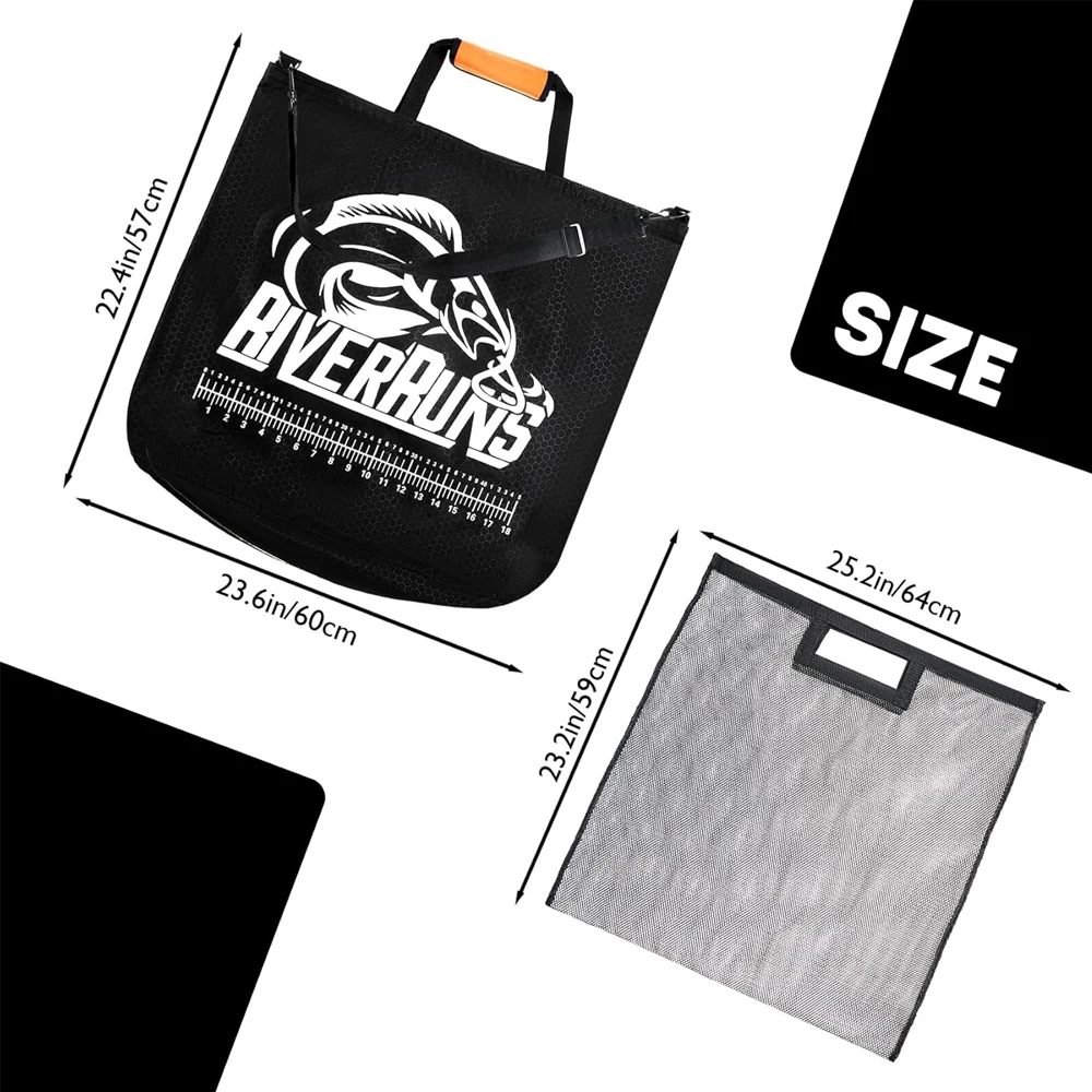 Heavy-Duty Fish Weigh-In Bag with Detachable Mesh Liner,Leak and Rip Resistant Fish Bag with Measuring Scale BTI-10F-4006 (B07)