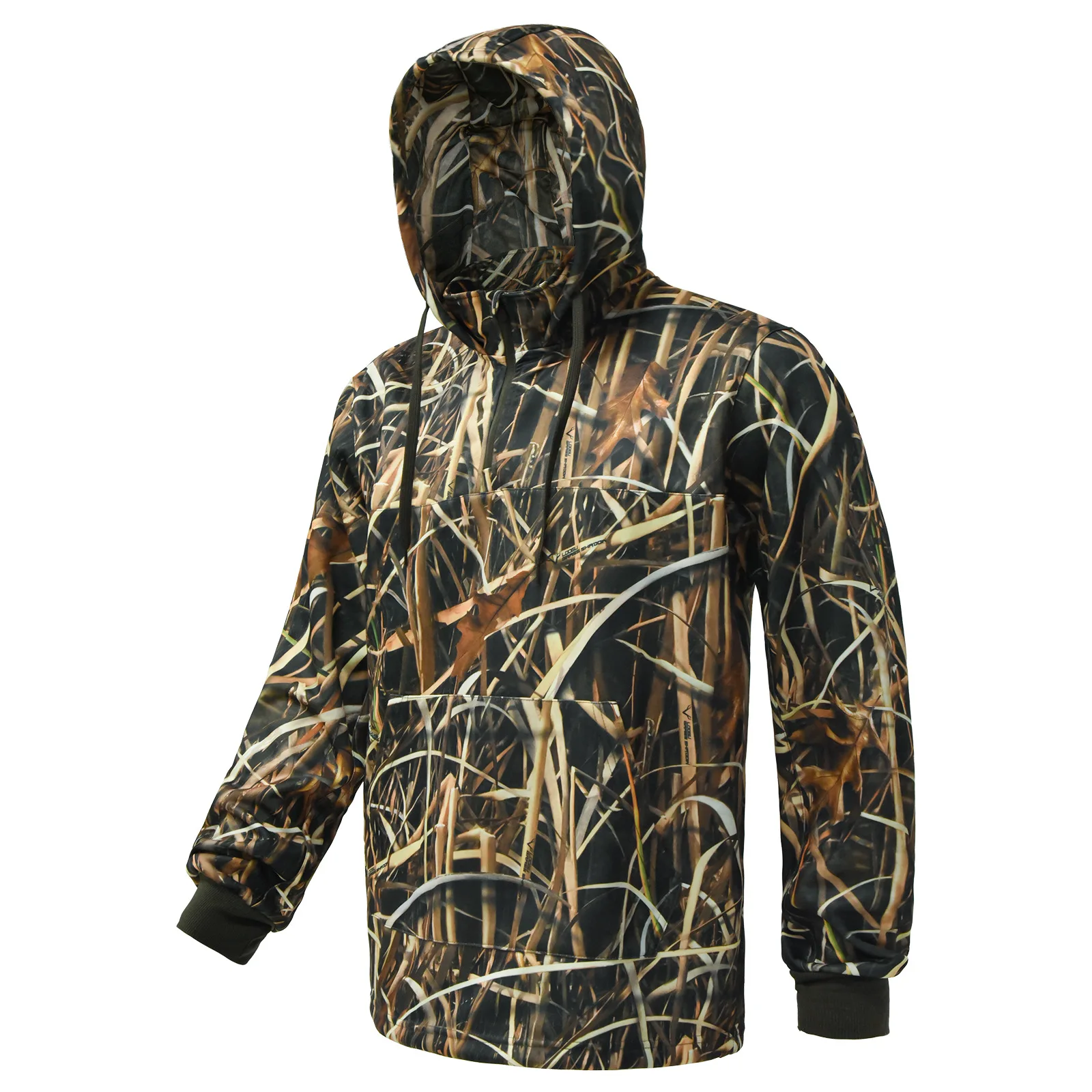 Hunting Camouflage Biomimetic Tree Fleece Hoodie Autumn and Winter New Hunting Warm Breathable Hooded Sweatshirt Fleece Pullover