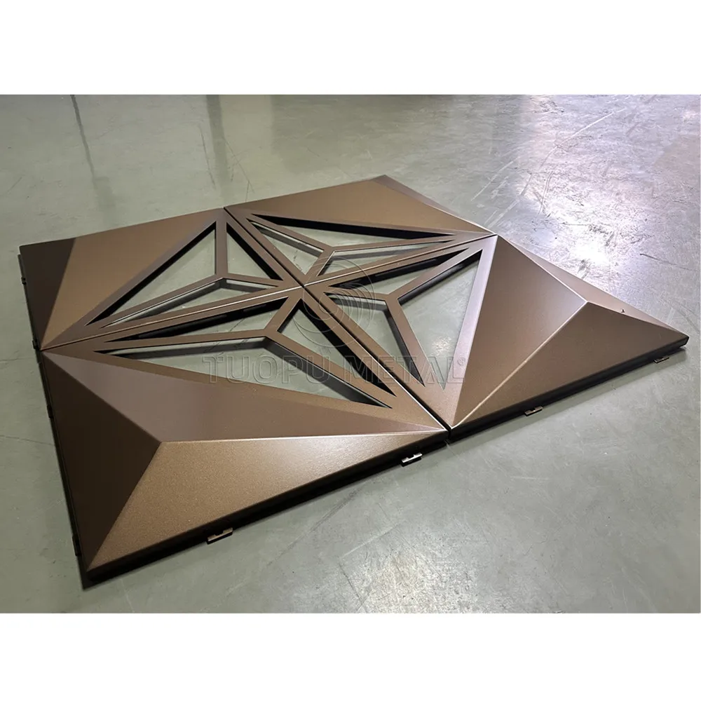 Building Facade New Design 600mm*600mm 3d Cladding Exterior Aluminum Facade for External Curtain Wall Project