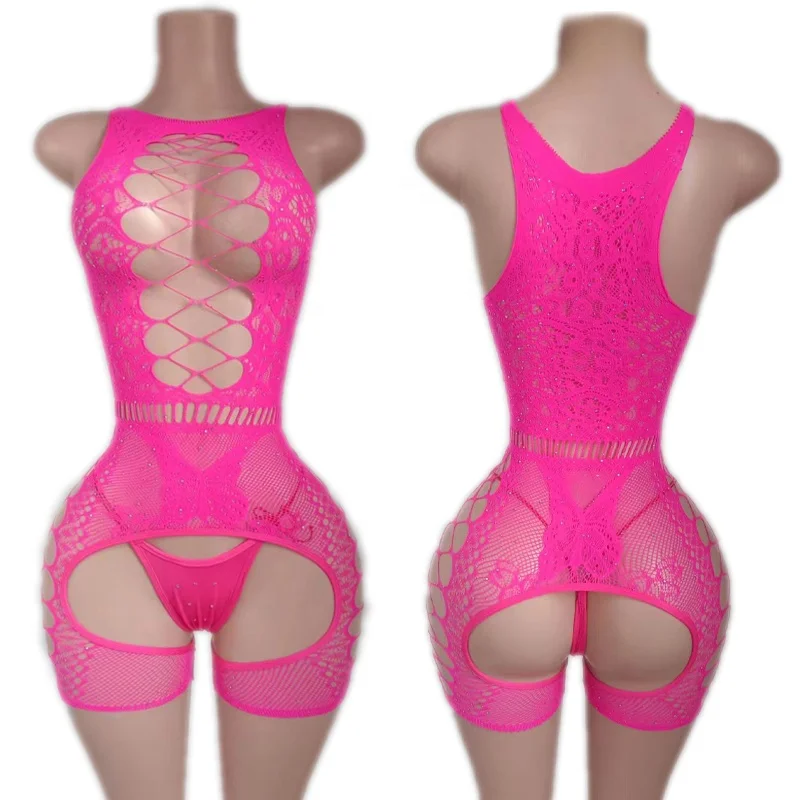 Wholesale Hot selling Custom Exotic Dance Wear Stripper Wear Dancewear Rhinestone Stripper Clothes