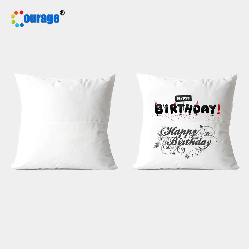 Custom blank 17 inches  polyester sublimation blank book pillow case  cushion with pocket