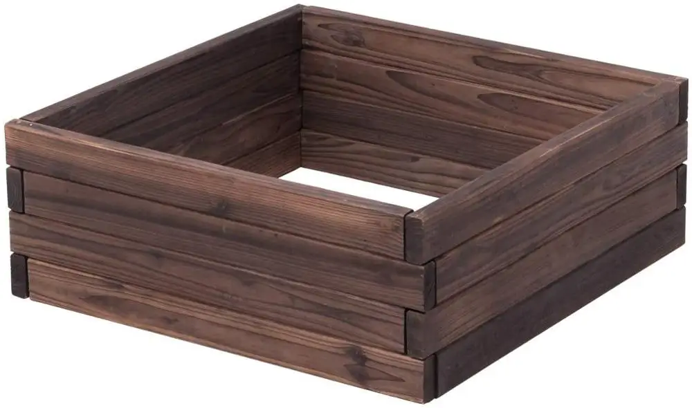 Outdoor Garden Patio Vegetable Flower Rectangular Planter Wooden Square Raised Garden Bed