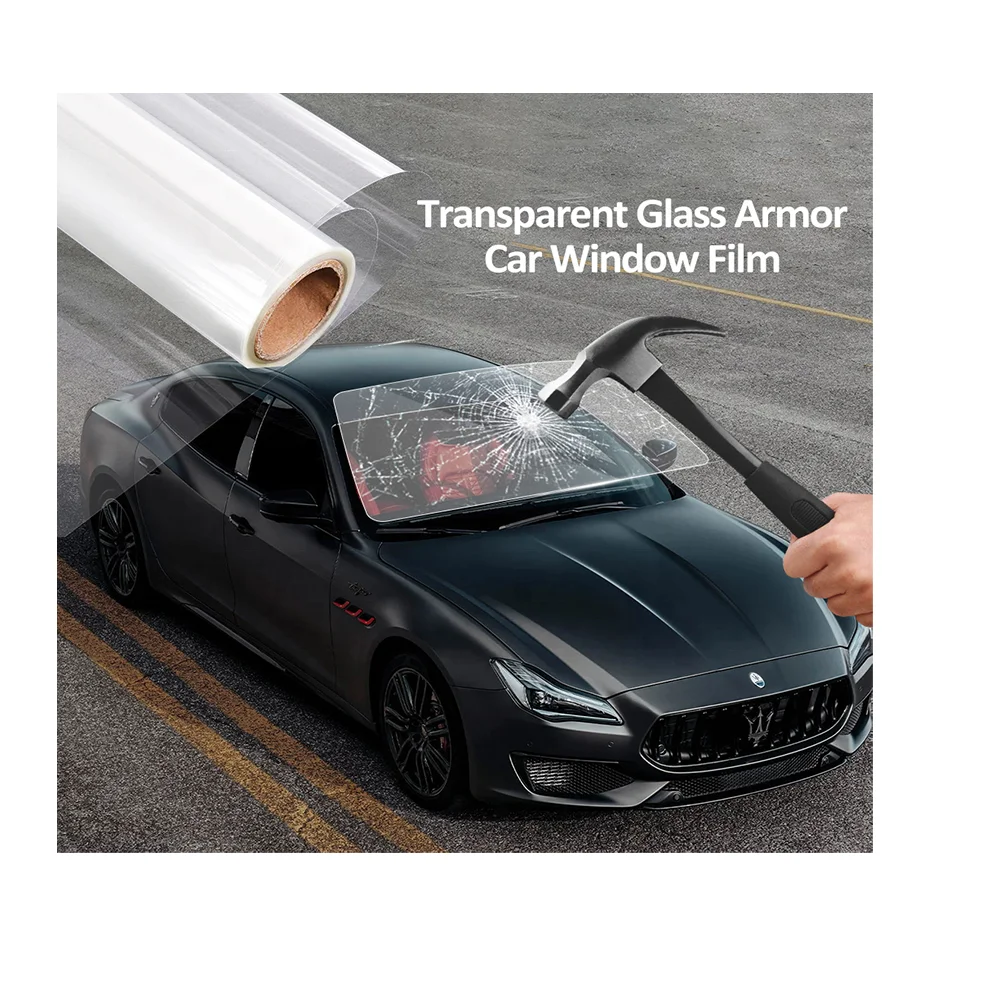 customized factory Glass protection film,Explosion Bullet Proof Armored Windshield safety film for car,Safety Car Window Film