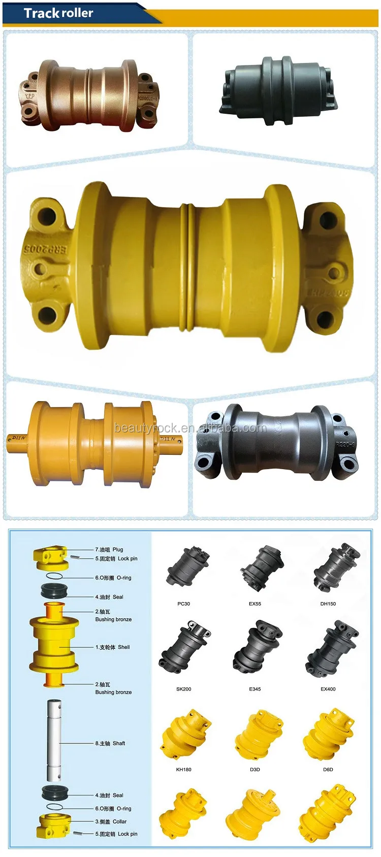 Excavator Undercarriage Parts CAT 304 Front Idler Wheel CAT 304 Track Roller CAT 305 Carrier Rollers