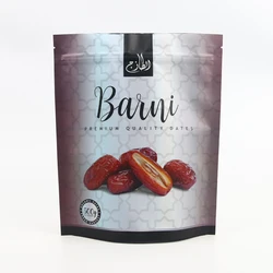 Custom logo reusable 300g Plastic self press seal zipper plastic stand up jujube dry fruit bags