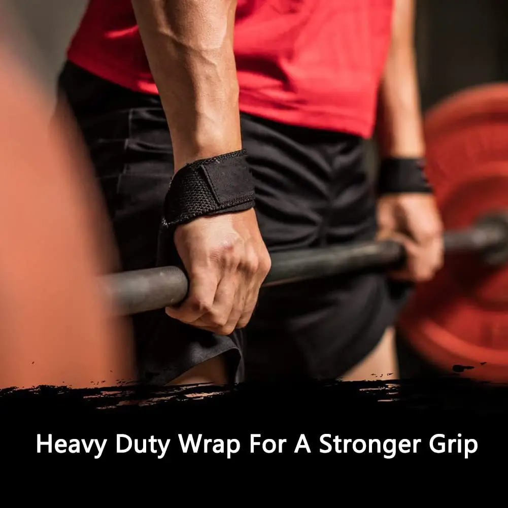 Heavy Duty Cotton Wraps Lifting Wrist Straps For Weightlifting Powerlifting Bodybuilding Lifting Straps