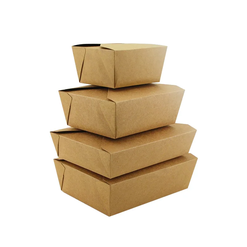 Disposable Food Grade Chicken Wings Take Away Lunch Paper Food Packing Boxes To Go Container