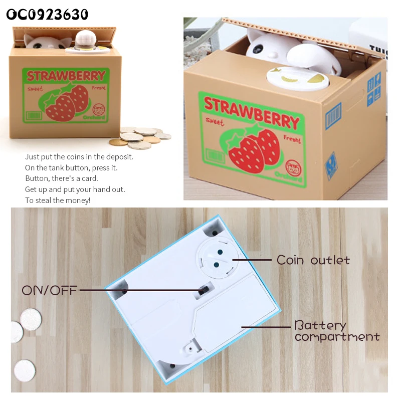 Funny anti stress games money box battery operated toys for children