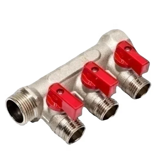 Factory Manufacture  Water Ball Valve Brass Floor Heating Manifold Brass Water Manifold Valve