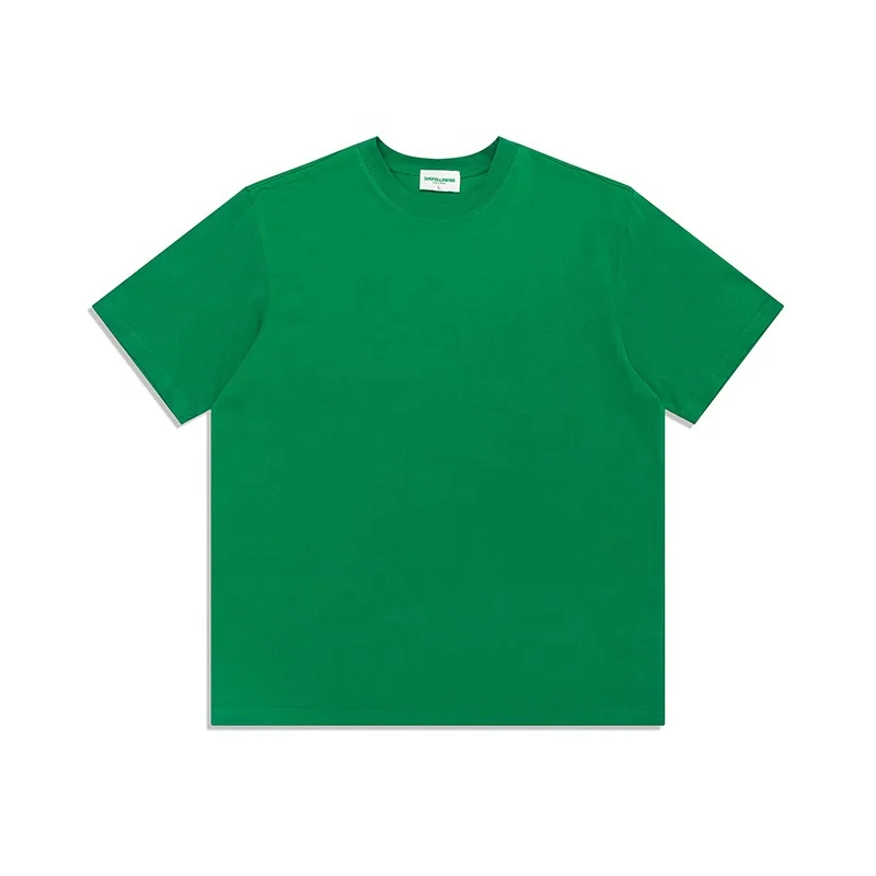 250g Heavyweight Pure Cotton Oversized Basic Tshirts Custom High Quality Loose Plain Mens T-Shirts Custom Printed T-Shirts