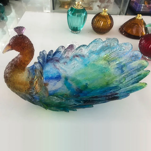 High quality murano glass figurine christmas decoration owl