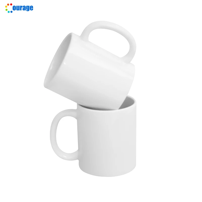 Factory direct selling AAA top grade sublimation mug  11oz standard size Classical blank white ceramic coffee mugs