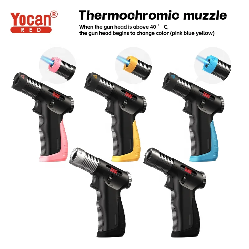 Portable TEMPORAL heating jet flame welding piezo ignition windproof gas blow butane torch lighter