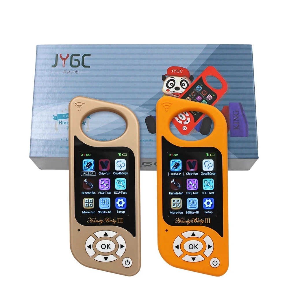 huloda Newest JYGC Handy Baby III Hand-held Car Key Copier Auto Key Programmer for 4D/46/48/G/KING/Red Chip Copy G/96bit 48 Chip