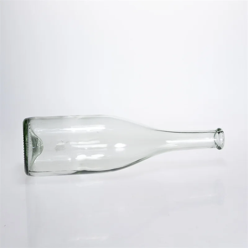 Empty glass liquor bottle Burgundy clear Glass Wine Bottle