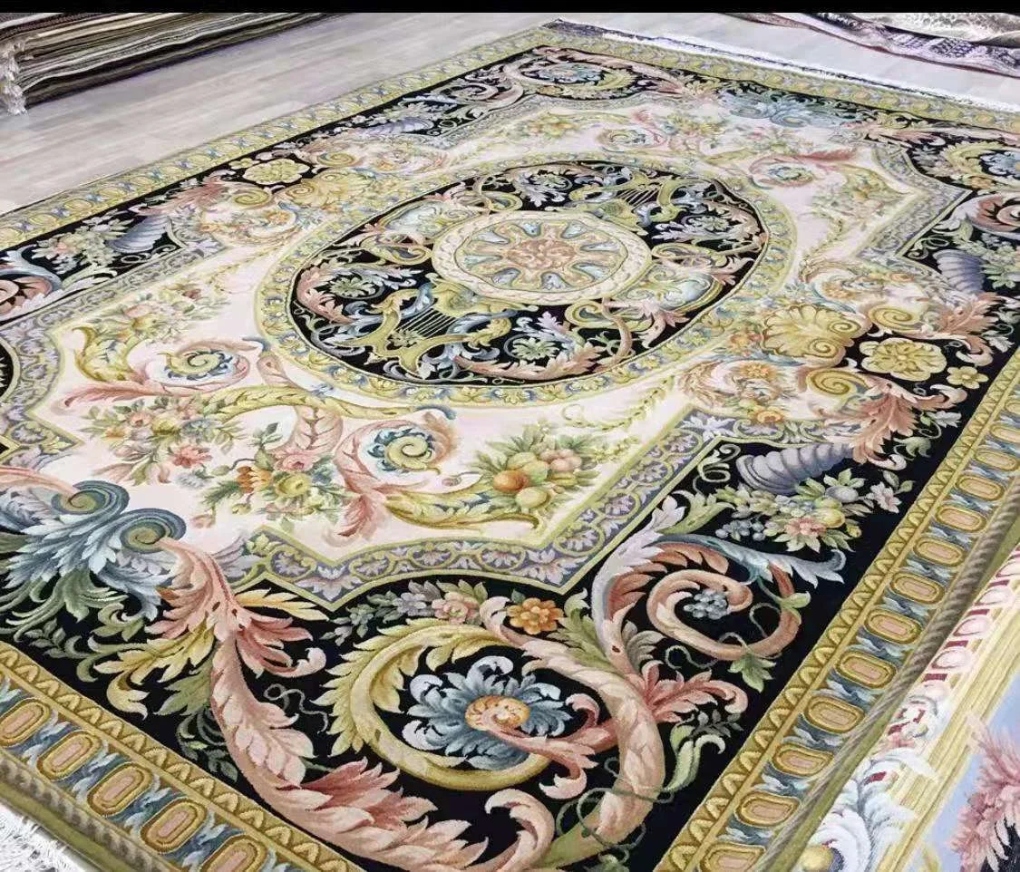 New zealand wool and silk hand tufted custom persian design commercial carpet and rugs