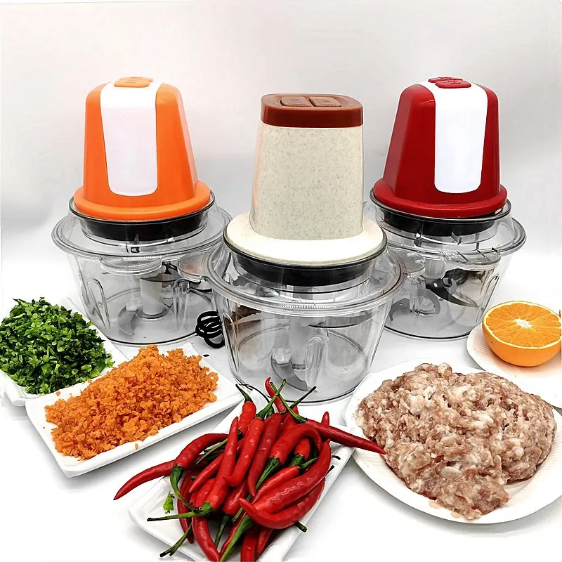 Бытовая электрическая мясорубка многофункциональный электрический кухонный комбайн 2 литра двойные шестерни кухонный комбайн мясорубка