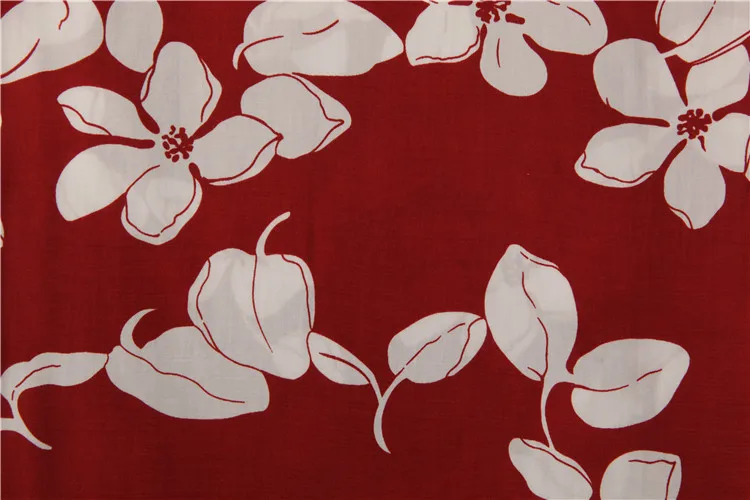 wholesale luxury stretch soft garment clothing red floral printed crepe fabric