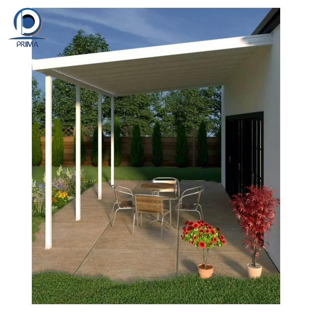 Prima Strong Aluminum Structure carport free standing polycarbonate roofing car parking tent metal frame canopy