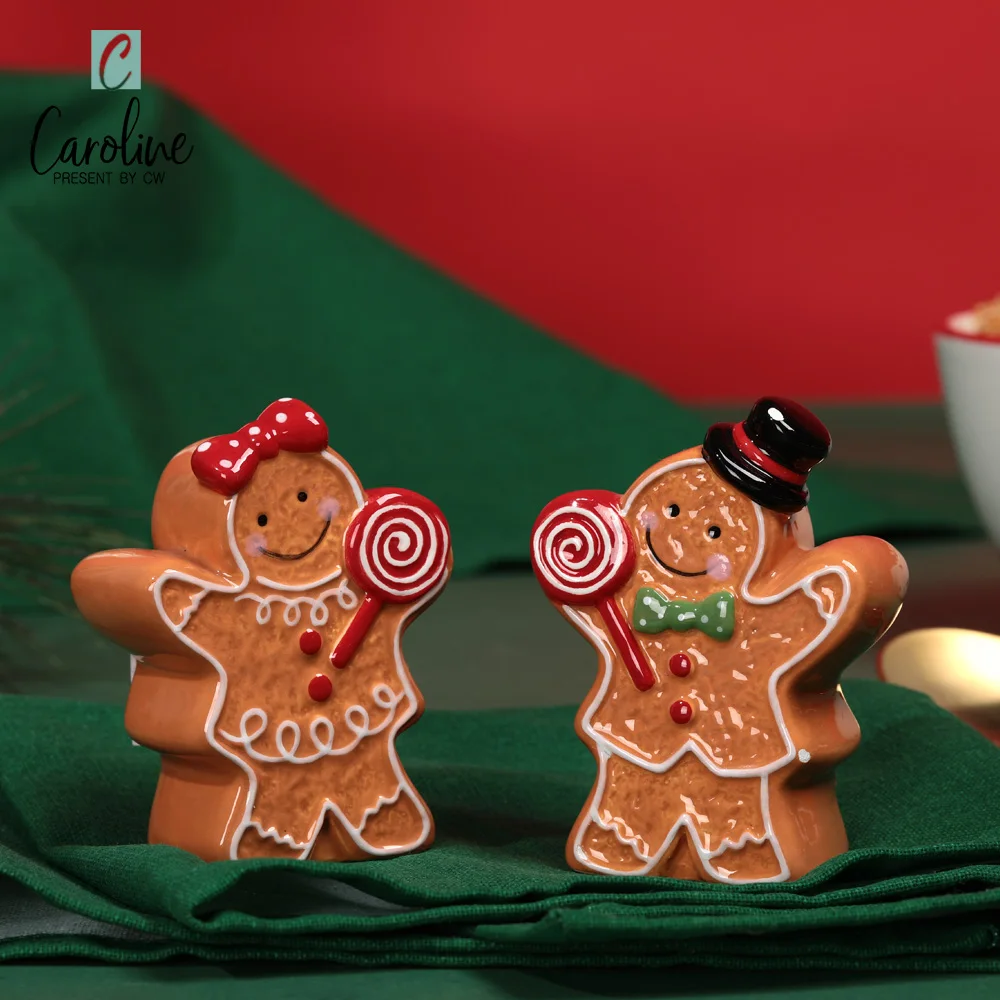 Eco friendly Christmas  Cute Salt and  Pepper Shakers Set