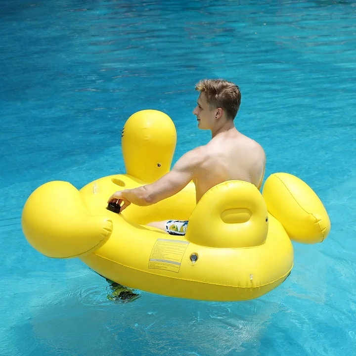 2019 hot selling new design custom inflatable yellow duck motorized floats for adults