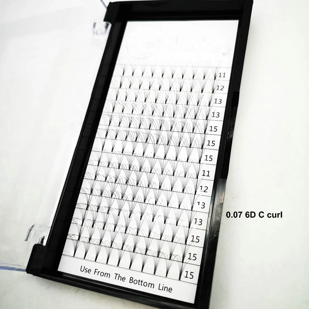 
Short Long Stem Korea PBT Material 3D 4D 5D 6D 0.07 0.1 Silk Pre made Volume fans Eyelash Extensions 
