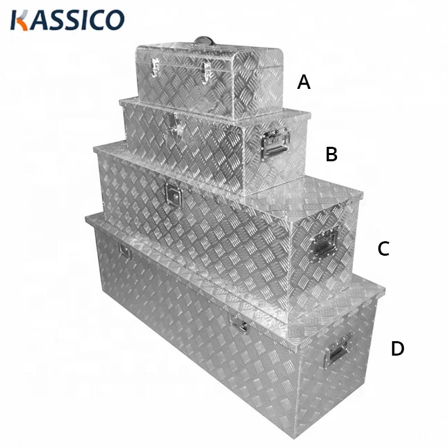 Custom Truck Bed Alu Tool Box, Aluminum Heavy Duty Toolbox For Pickup Auto Car Trunk