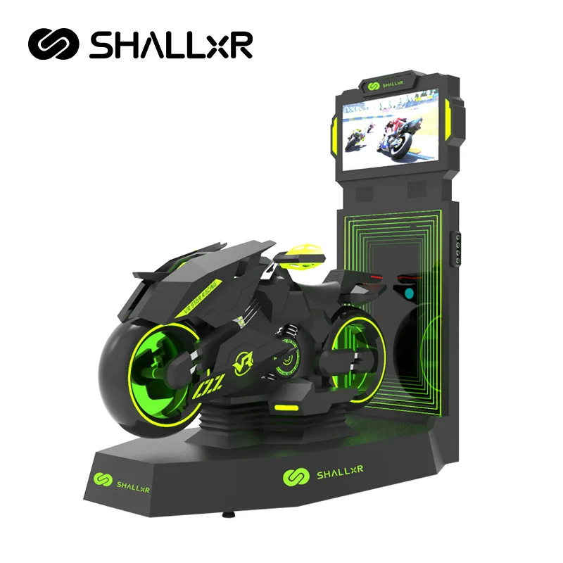 ShallxR Interactive Games HD Screen Wind Motion Ride Simulator VR Motor Racing Game Machine