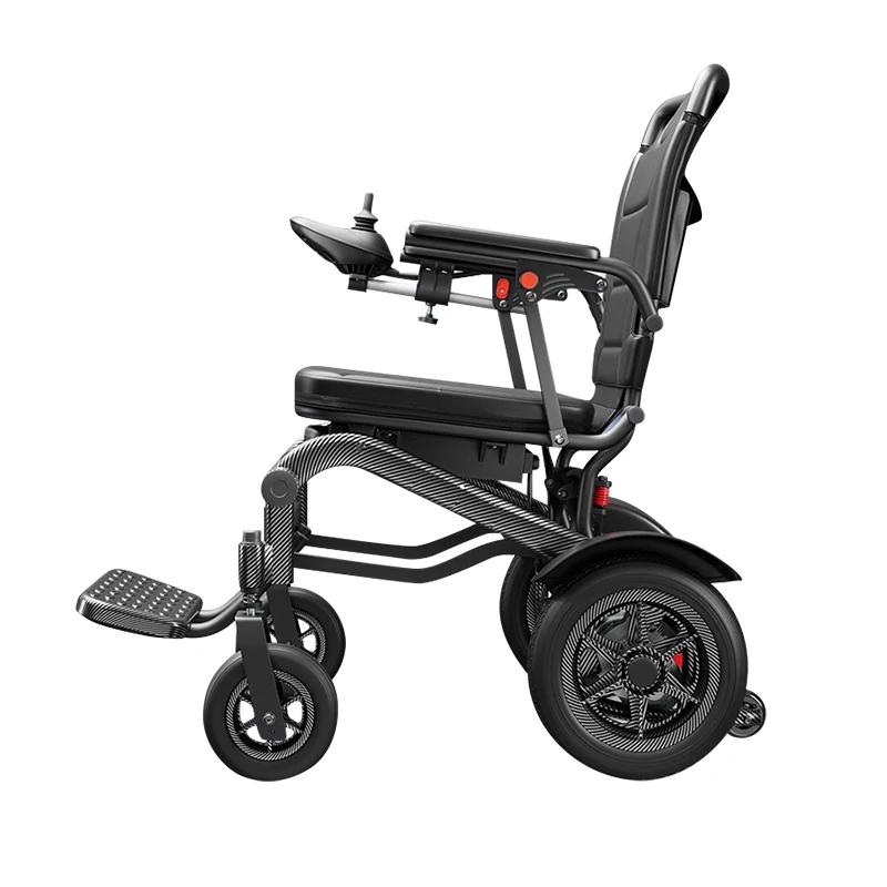 2024 new product environmental material carbon fiber lightweight external electric wheelchair with long mileage for handicapped