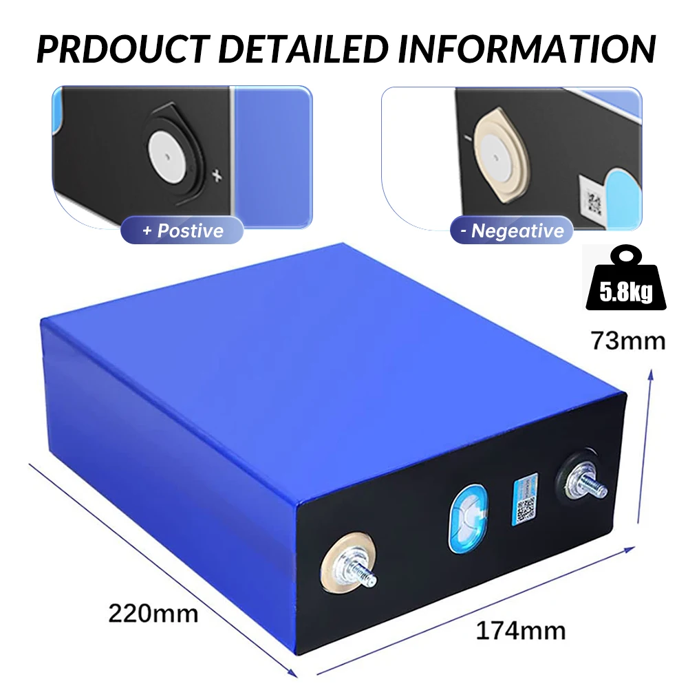 Eu USA stock Prismatic LF304ah Lifepo4 304AH Lfp Phosphate Iron Cell V3 3.2 V Grade A 3.2V 304Ah Lifepo4 Lithium Ion Batteries