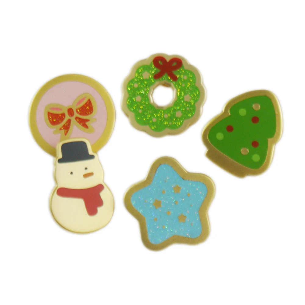 Wholesale custom hat pins brooch lapel pin metal logo christmas enamel pins badge