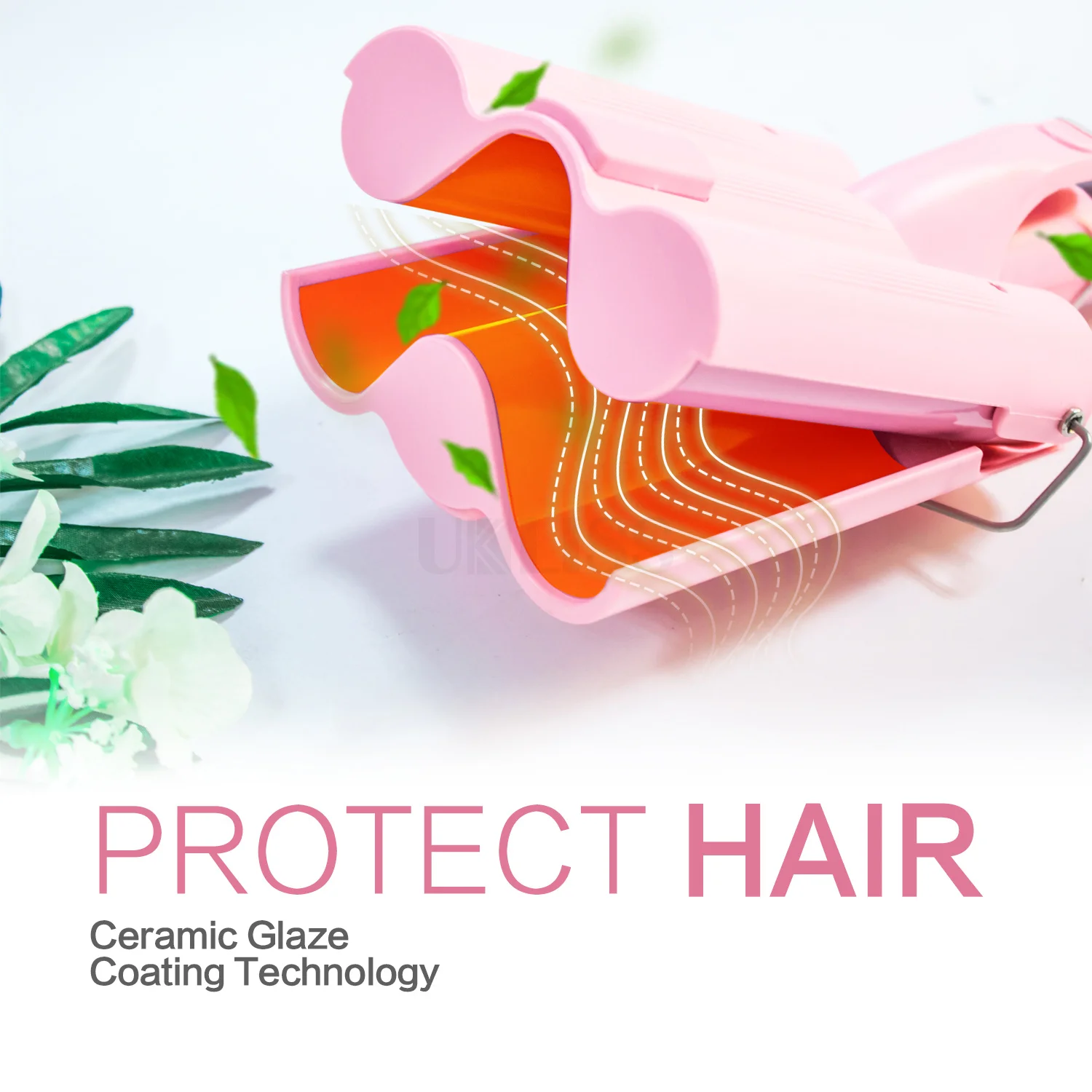 
Hot Sale Curling Hair Iron Automatic 3 Barrel Curling Iron Wand Water 