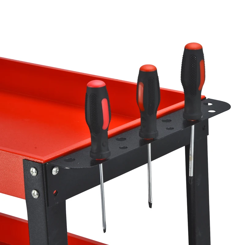 3 Tray Tool Trolley Chest Auto Repair Toolbox Steel Storage Tools Cart For Organizer Cabinet