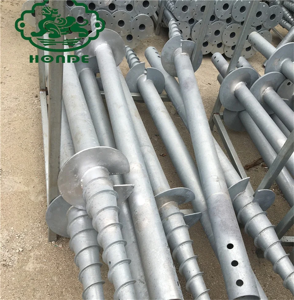 Ground Screw Pole Anchor Foundation For Ground System