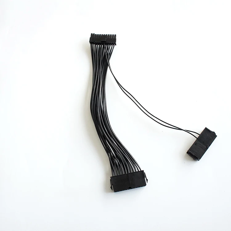 Power Supply Splitter PSU Cable Adapter 24 Pin 20+4 Pin ATX dual Power Start Line 18AWG Extension Cable