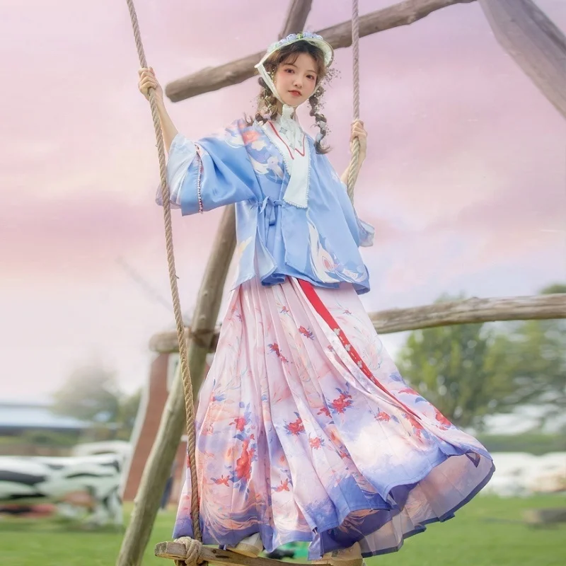 Original Design Chinese Dresses Women Ancient Han Dynasty Costumes Traditional Chinese Clothes Hanfu Dress